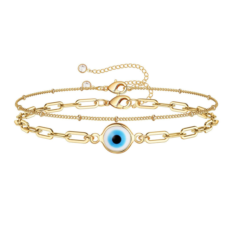 Dainty 14K Gold-Plated Adjustable Layered Chain Bracelet | Vloy