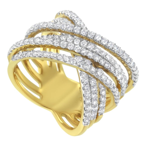 10KT Yellow Gold Diamond Bypass Ring (1 5/8 cttw, H-I Color, SI2-I1 bingut-4b.myshopify.com product_type