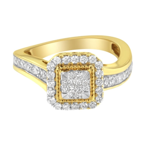 10KT Yellow Gold Diamond Cocktail Ring (5/8 cttw, H-I Color, SI2-I1 bingut-4b.myshopify.com product_type