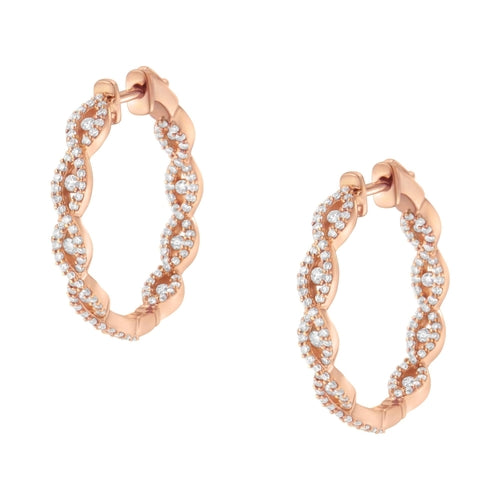 10K Rose Gold Diamond Hoop Earring (1 cttw, H-I Color, I1-I2 Clarity) bingut-4b.myshopify.com product_type