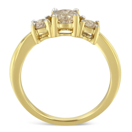 10K Yellow Gold Three Stone Diamond Band Ring (1.00 cttw, J-K Color, bingut-4b.myshopify.com product_type