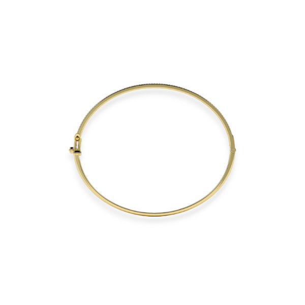 14K Solid Gold 3 Rows Diamond Bracelet