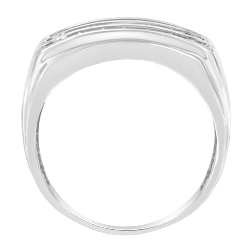 14K White Gold Men's Diamond Channel Set Band Ring (1 cttw, H-I Color, bingut-4b.myshopify.com product_type