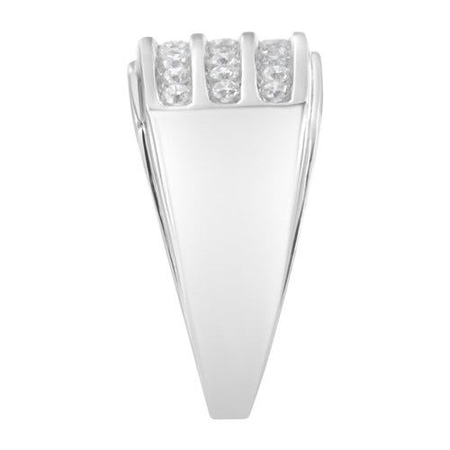 14K White Gold Men's Diamond Channel Set Band Ring (1 cttw, H-I Color, bingut-4b.myshopify.com product_type