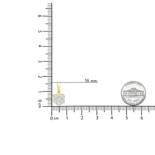 14K Yellow Gold 1.00 Cttw Brilliant Round-Cut Diamond 7 Stone Floral bingut-4b.myshopify.com product_type