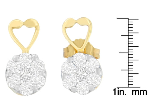 14K Yellow Gold 1ct. TDW Round-cut Diamond Earrings (I-J,SI2-I1) bingut-4b.myshopify.com product_type