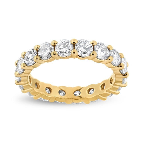 14K Yellow Gold 3.00 Cttw Shared Prong Set Round Cut Diamond Eternity bingut-4b.myshopify.com product_type