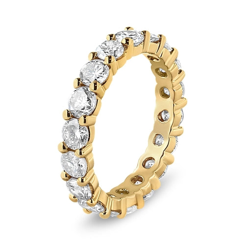 14K Yellow Gold 3.00 Cttw Shared Prong Set Round Cut Diamond Eternity bingut-4b.myshopify.com product_type