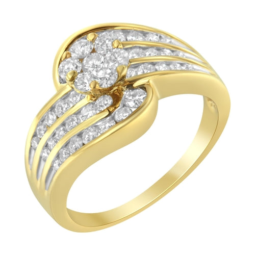 14K Yellow Gold Diamond Cocktail Bypass Ring (1 1/2 Cttw, H-I Color, bingut-4b.myshopify.com product_type