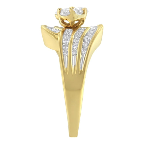 14K Yellow Gold Diamond Cocktail Bypass Ring (1 1/2 Cttw, H-I Color, bingut-4b.myshopify.com product_type