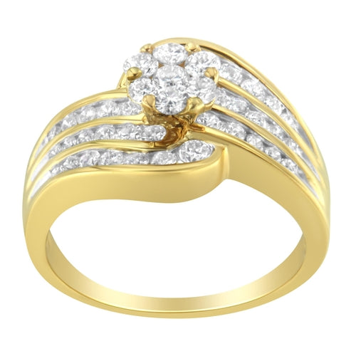 14K Yellow Gold Diamond Cocktail Bypass Ring (1 1/2 Cttw, H-I Color, bingut-4b.myshopify.com product_type