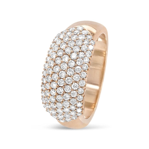 18K Rose Gold 1.00 Cttw Diamond Multi Row Dome Band Ring (F-G Color, bingut-4b.myshopify.com product_type