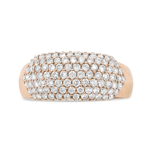 18K Rose Gold 1.00 Cttw Diamond Multi Row Dome Band Ring (F-G Color, bingut-4b.myshopify.com product_type