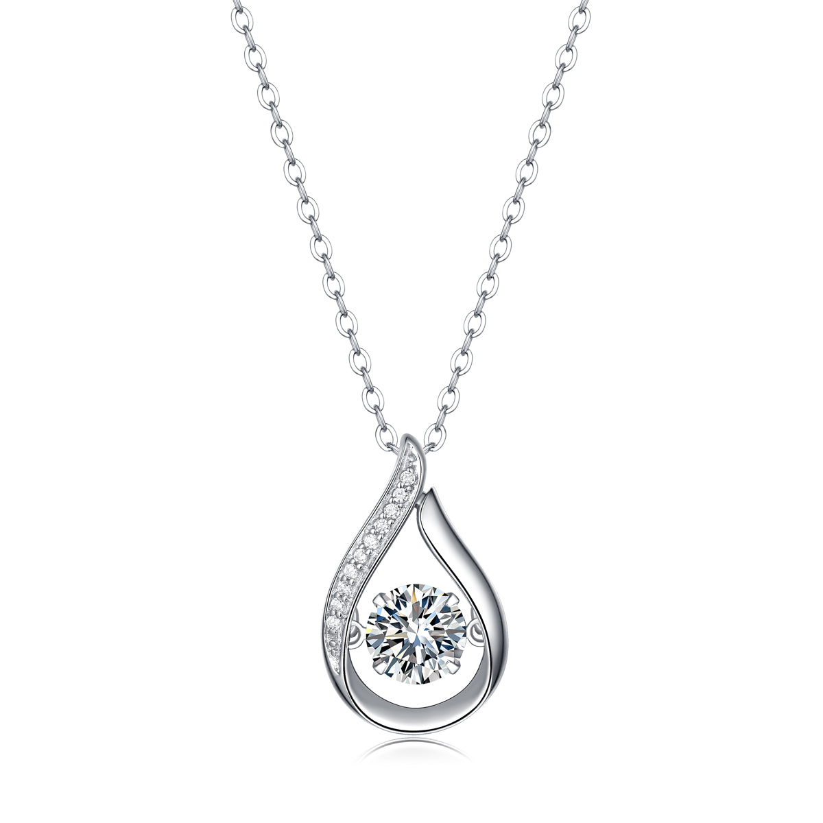 Smart Drop 1-Carat Moissanite S925 Silver Pendant Necklace | Vloy