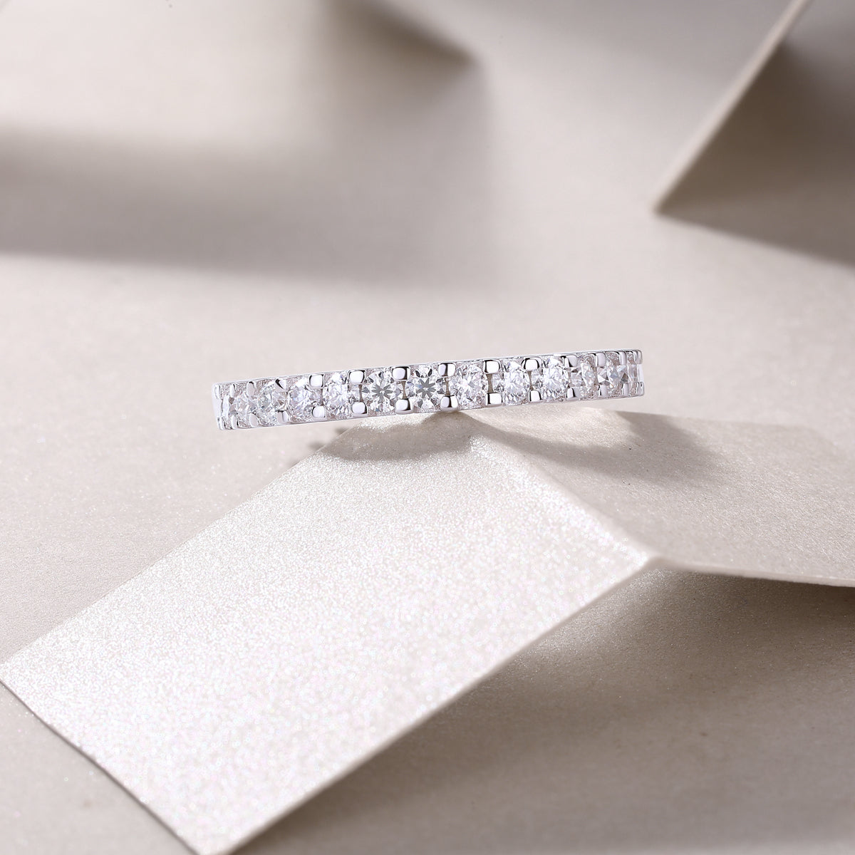 Wunsch Moissanit S925 Silber Luxus Ring | Vloy