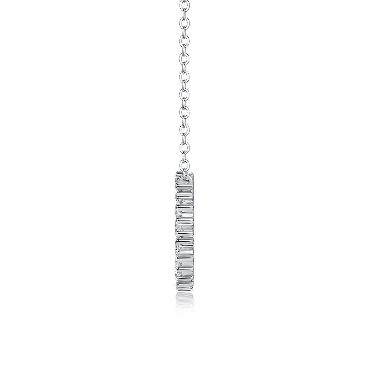 Emerald-Inspired Moissanite S925 Silver Platinum-Plated Pendant | Vloy