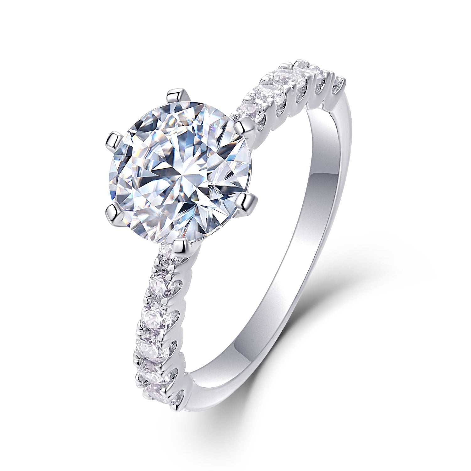 2-Carat Moissanite S925 Silver Luxury Statement Ring | Vloy
