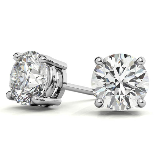 4.00 CTW AGI Certified Lab Grown Diamond Stud Earrings in 14K White or bingut-4b.myshopify.com product_type