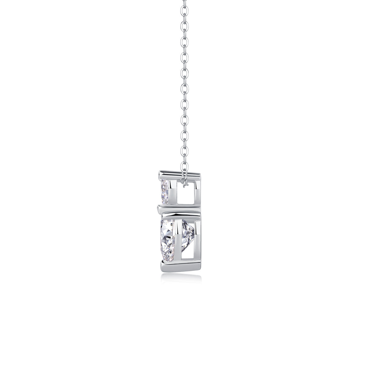 Heart-Shaped Moissanite S925 Silver Platinum-Plated Pendant | Vloy