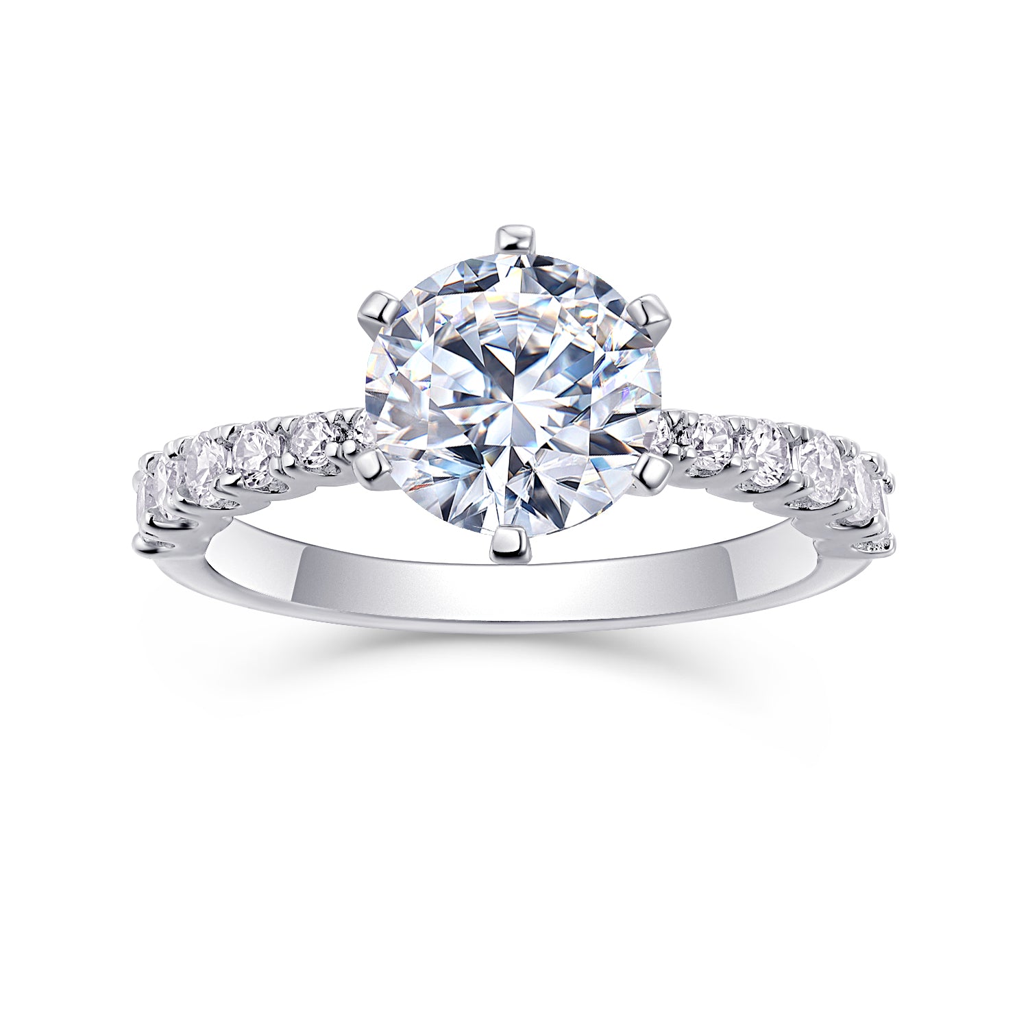 2-Carat Moissanite S925 Silver Luxury Statement Ring | Vloy