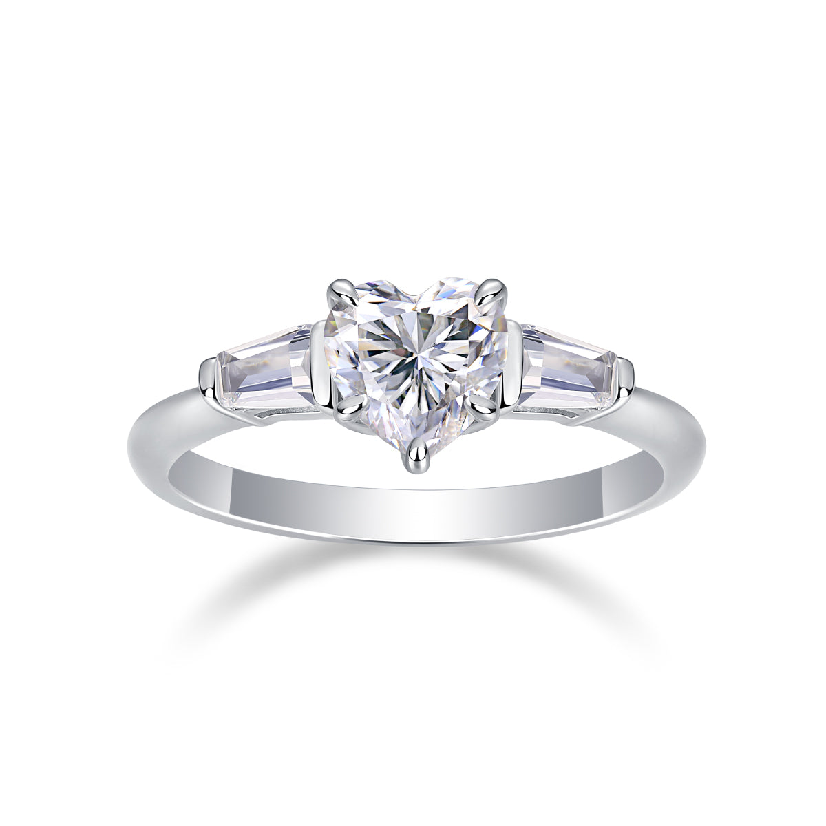Heart-Cut Moissanite S925 Silver Luxury Ring | Vloy