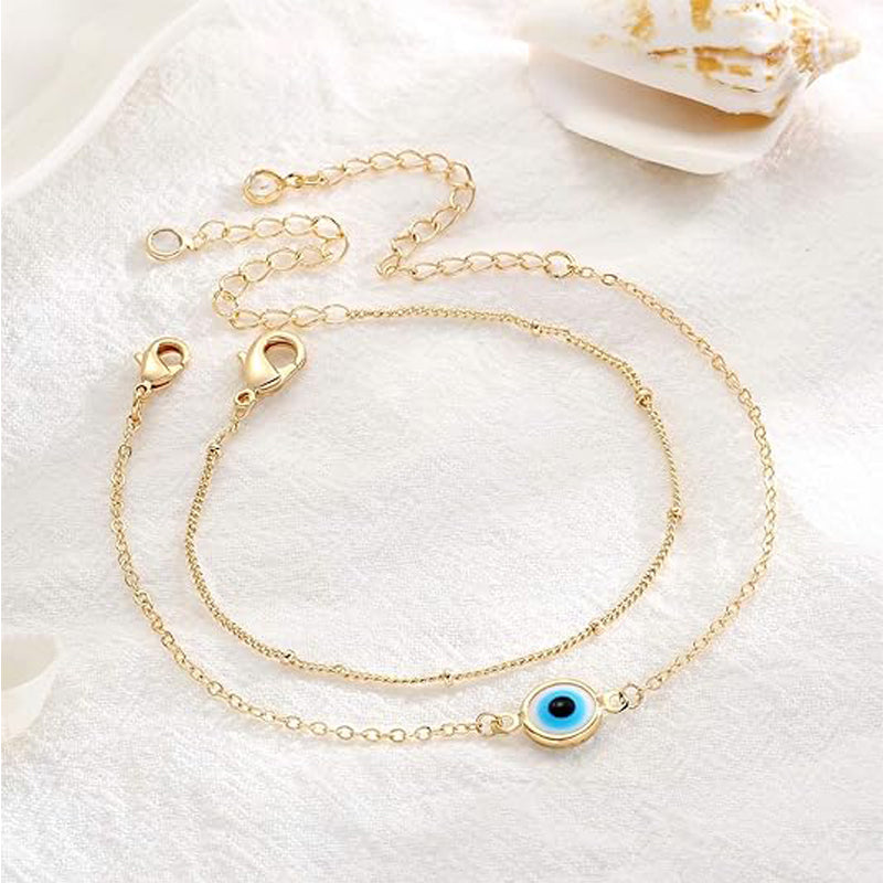 Dainty 14K Gold-Plated Adjustable Layered Chain Bracelet | Vloy