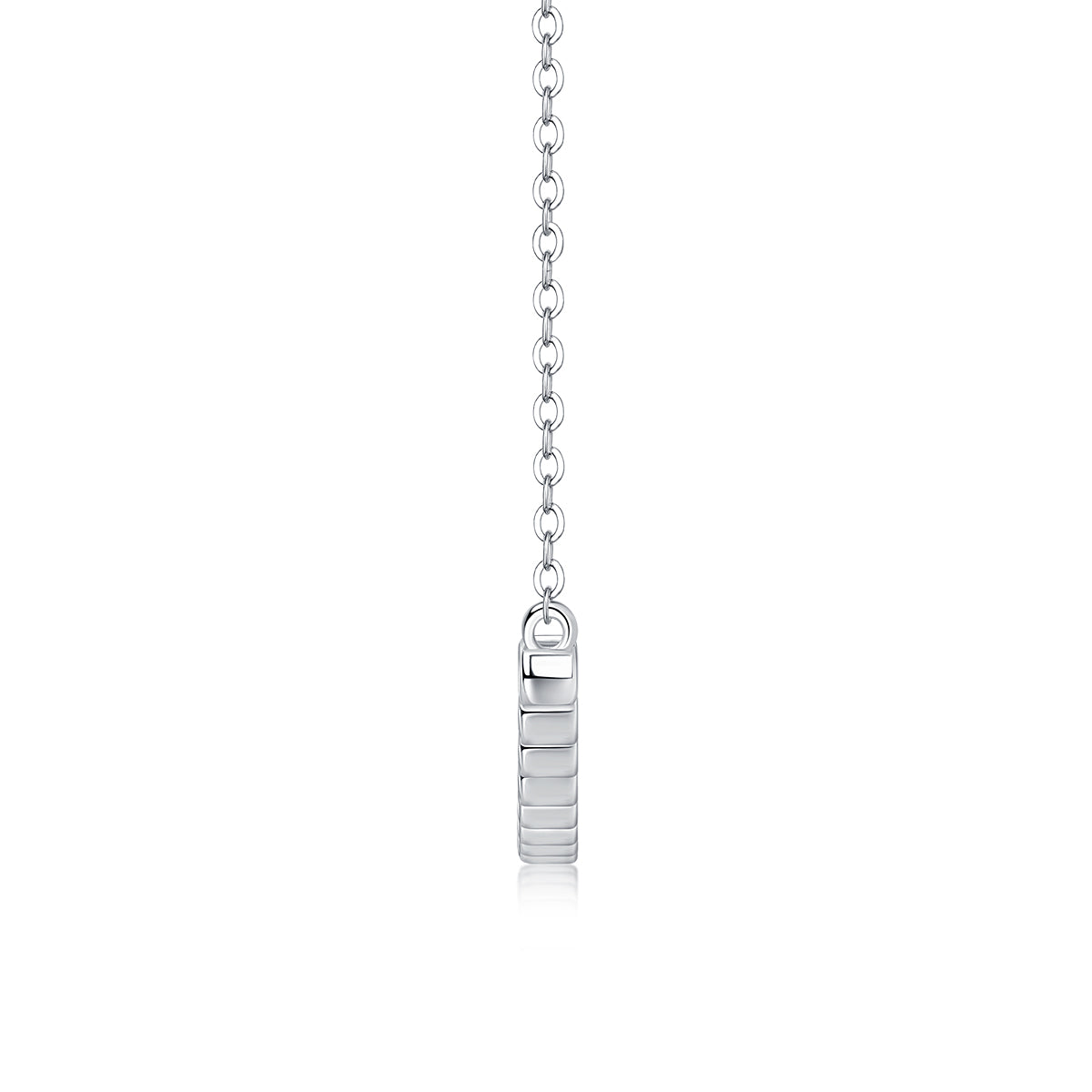 Floating Moissanite S925 Silver Platinum-Plated Pendant Necklace | Vloy