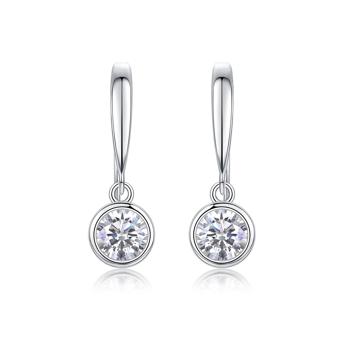 Sweet Whispers Moissanite S925 Silver Platinum-Plated Stud Earrings | Vloy