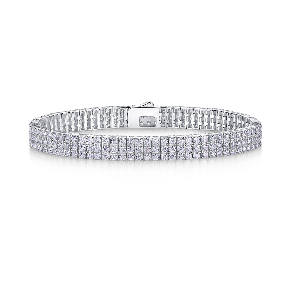 Luxuriöses Moissanit S925 Silber Kettenarmband | Vloy