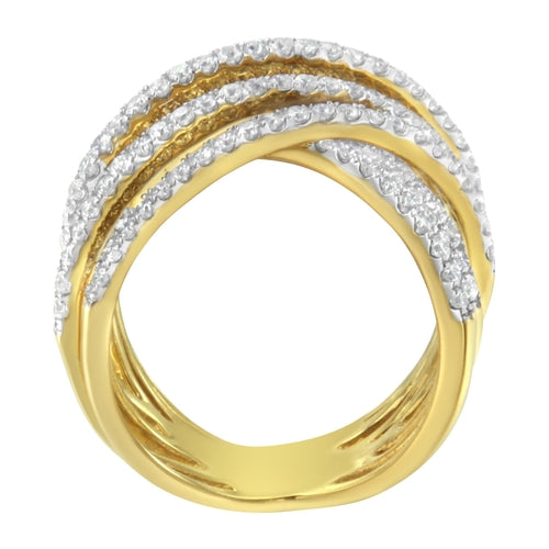 10KT Yellow Gold Diamond Bypass Ring (1 5/8 cttw, H-I Color, SI2-I1 bingut-4b.myshopify.com product_type