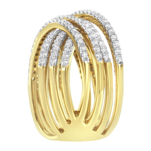 10KT Yellow Gold Diamond Bypass Ring (1 5/8 cttw, H-I Color, SI2-I1 bingut-4b.myshopify.com product_type