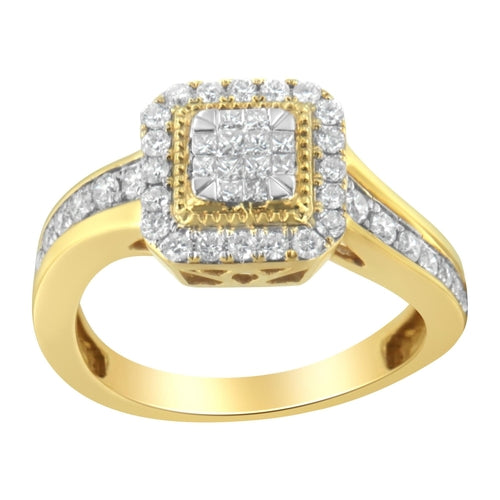 10KT Yellow Gold Diamond Cocktail Ring (5/8 cttw, H-I Color, SI2-I1 bingut-4b.myshopify.com product_type