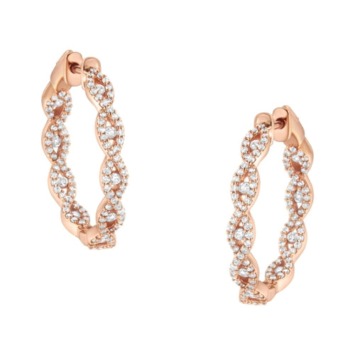 10K Rose Gold Diamond Hoop Earring (1 cttw, H-I Color, I1-I2 Clarity) bingut-4b.myshopify.com product_type
