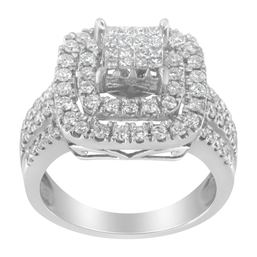 14KT White Gold Diamond Cocktail Ring (1 1/2 cttw, H-I Color, SI2-I1 bingut-4b.myshopify.com product_type