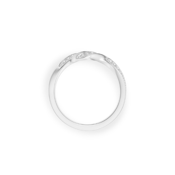 14K Solid Gold Twisted Half Line Diamond Ring Band bingut-4b.myshopify.com n/a