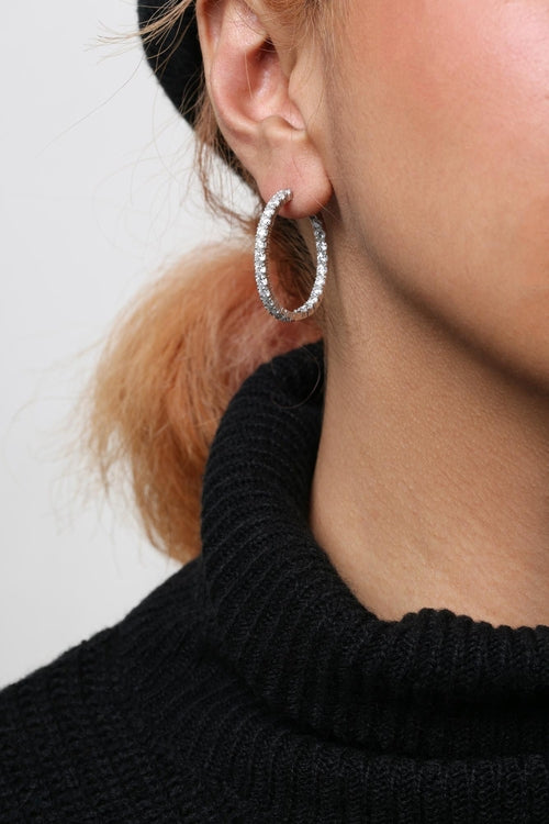 14K White Gold 5.00 Cttw Lab Grown Diamond Inside Out Hoop Earrings bingut-4b.myshopify.com product_type