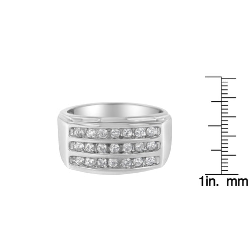 14K White Gold Men's Diamond Channel Set Band Ring (1 cttw, H-I Color, bingut-4b.myshopify.com product_type