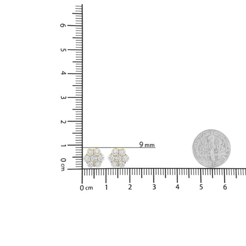 14K Yellow Gold 1.0 Cttw Diamond Flower Earring (J-K Color, I1-I2 bingut-4b.myshopify.com product_type