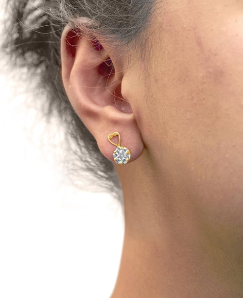 14K Yellow Gold 1ct. TDW Round-cut Diamond Earrings (I-J,SI2-I1) bingut-4b.myshopify.com product_type