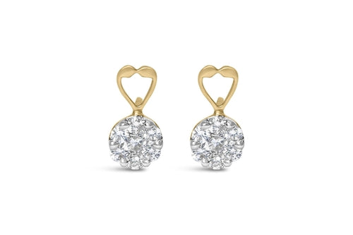 14K Yellow Gold 1ct. TDW Round-cut Diamond Earrings (I-J,SI2-I1) bingut-4b.myshopify.com product_type