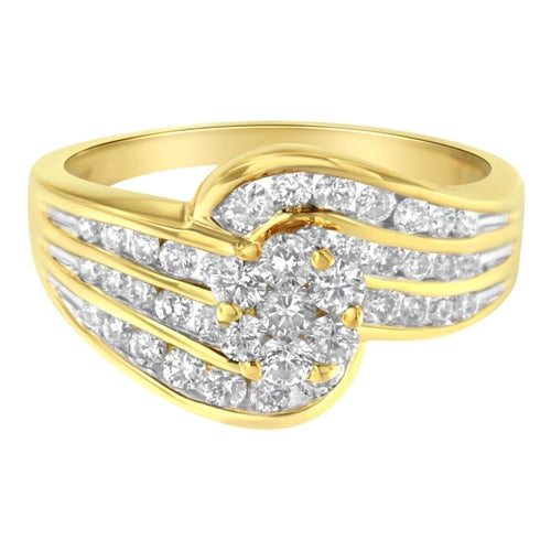 14K Yellow Gold Diamond Cocktail Bypass Ring (1 1/2 Cttw, H-I Color, bingut-4b.myshopify.com product_type