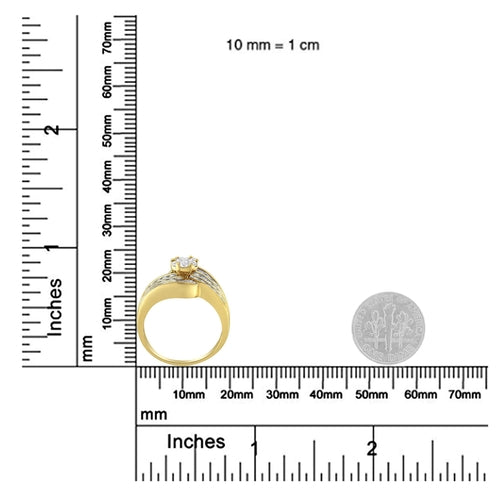 14K Yellow Gold Diamond Cocktail Bypass Ring (1 1/2 Cttw, H-I Color, bingut-4b.myshopify.com product_type