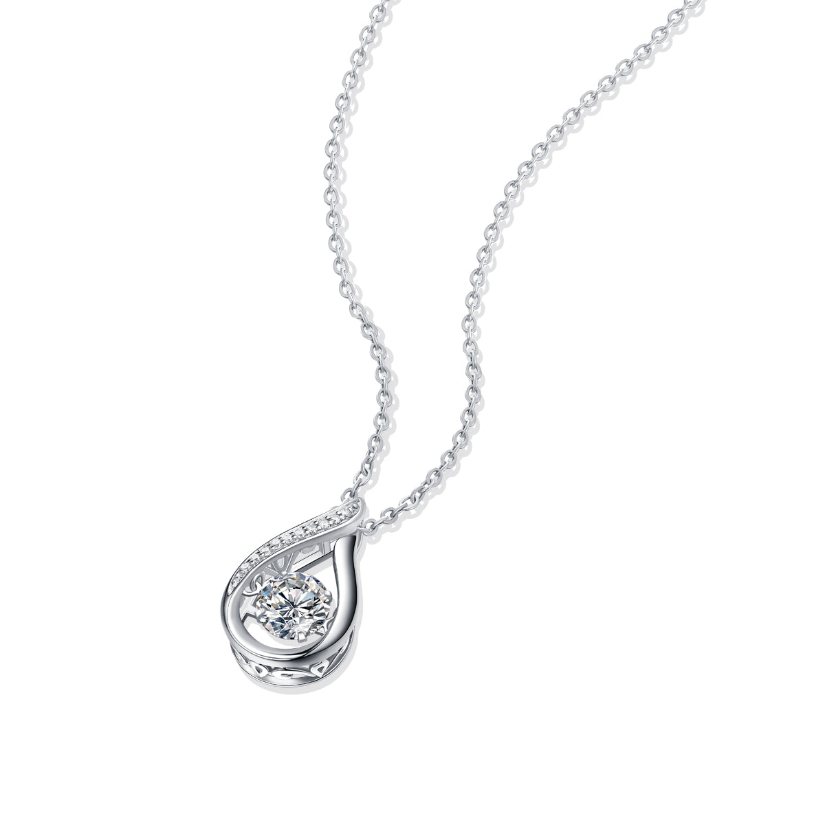 Smart Drop 1-Carat Moissanite S925 Silver Pendant Necklace | Vloy