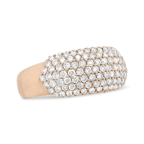 18K Rose Gold 1.00 Cttw Diamond Multi Row Dome Band Ring (F-G Color, bingut-4b.myshopify.com product_type