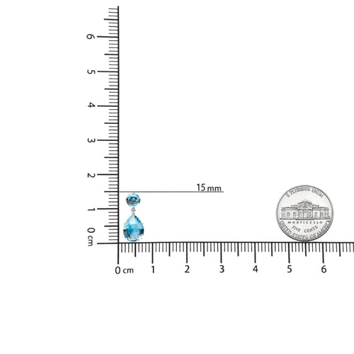 18K White Gold 1/5 Cttw Diamond with Round London Blue Topaz and 20 x bingut-4b.myshopify.com product_type