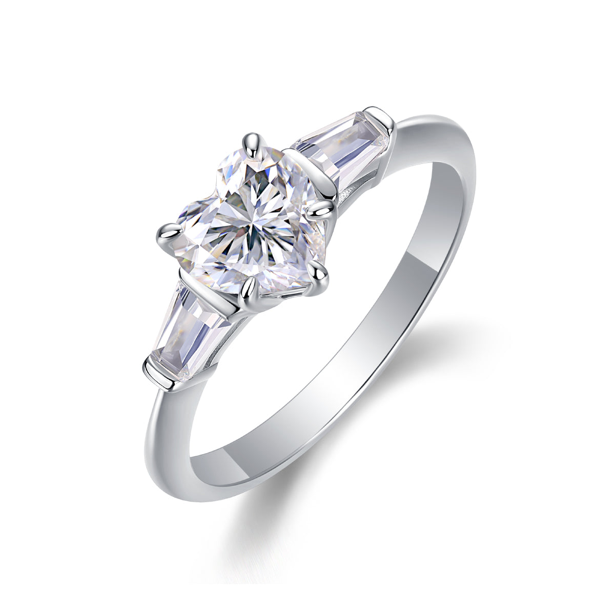 Heart-Cut Moissanite S925 Silver Luxury Ring | Vloy
