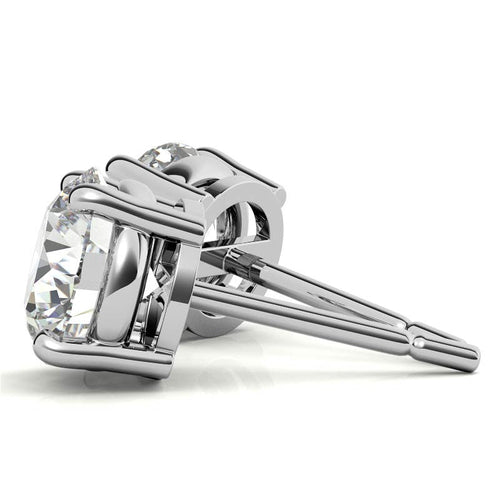 4.00 CTW AGI Certified Lab Grown Diamond Stud Earrings in 14K White or bingut-4b.myshopify.com product_type