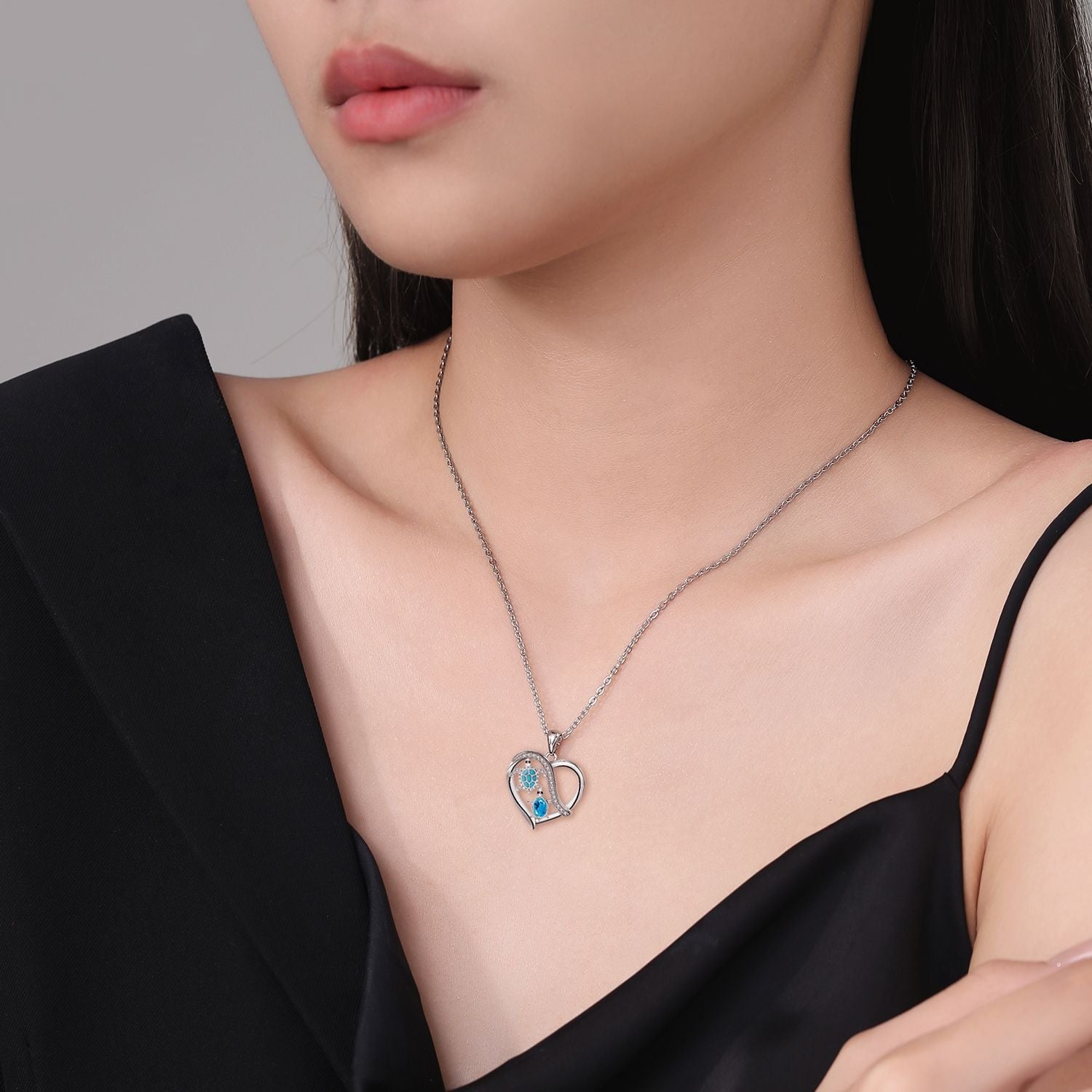Love Turtle Copper Pendant Necklace – Heartfelt Gift for Mom | Vloy