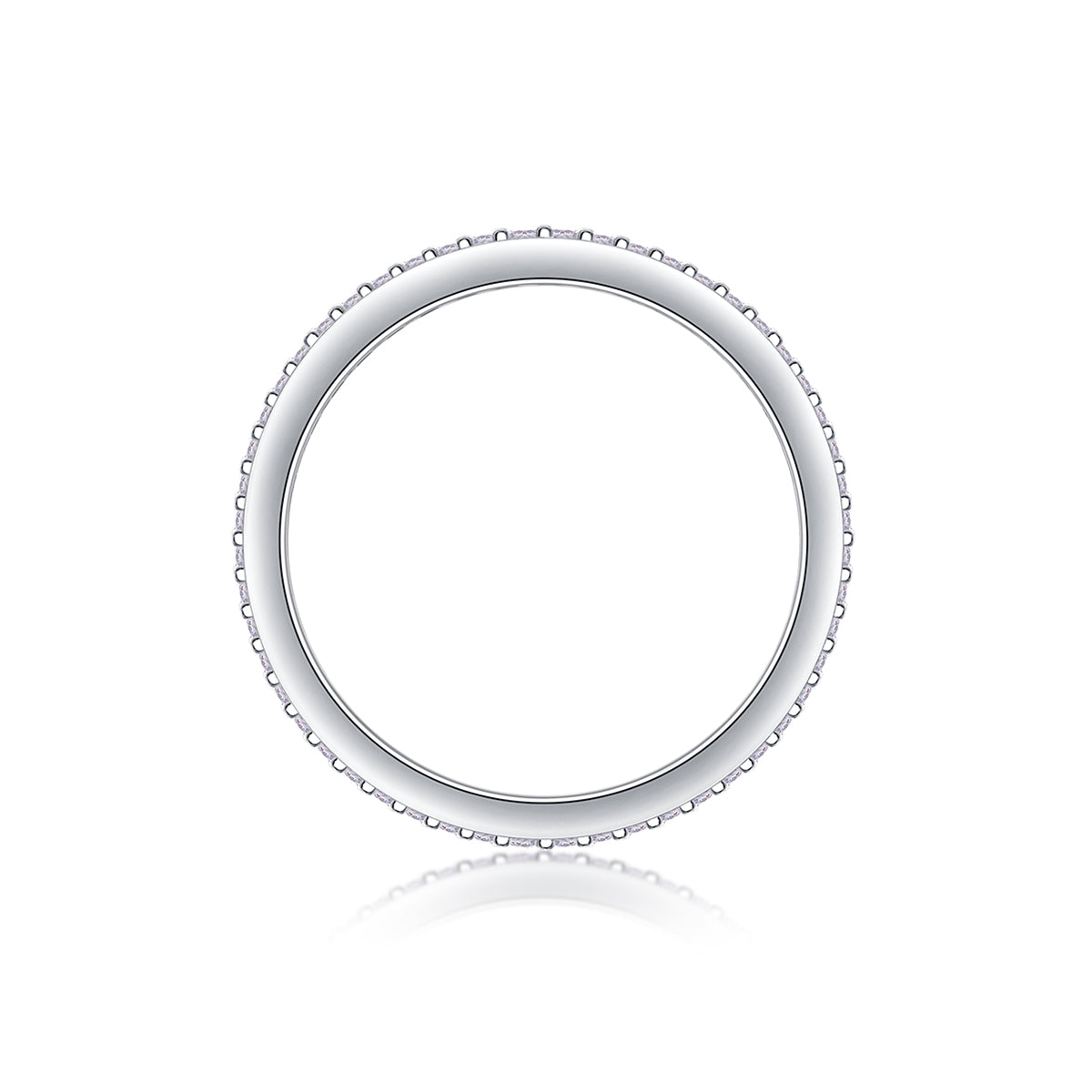 Brilliant Moissanite S925 Silver Platinum-Plated Luxury Ring | Vloy