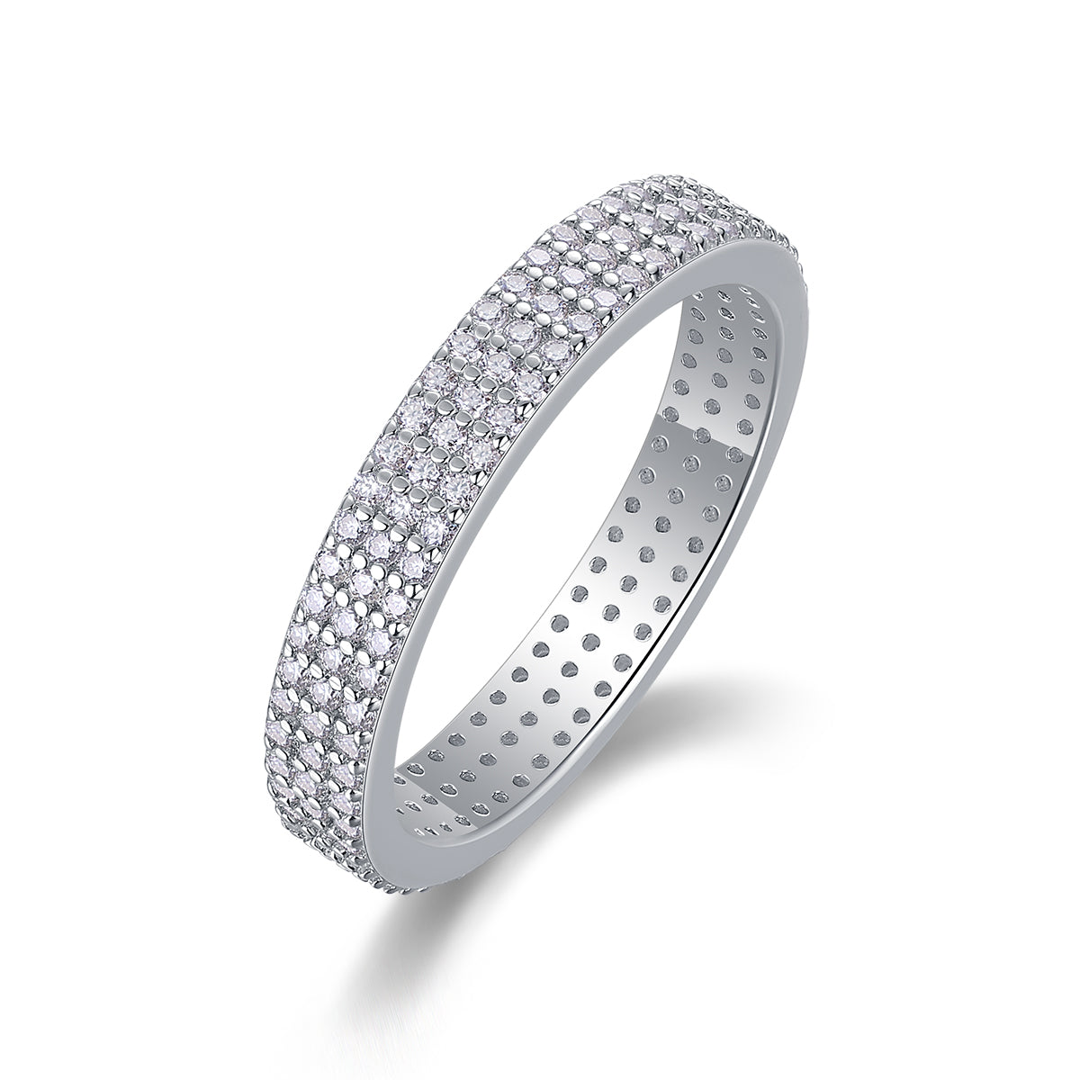 Brilliant Moissanite S925 Silver Platinum-Plated Luxury Ring | Vloy